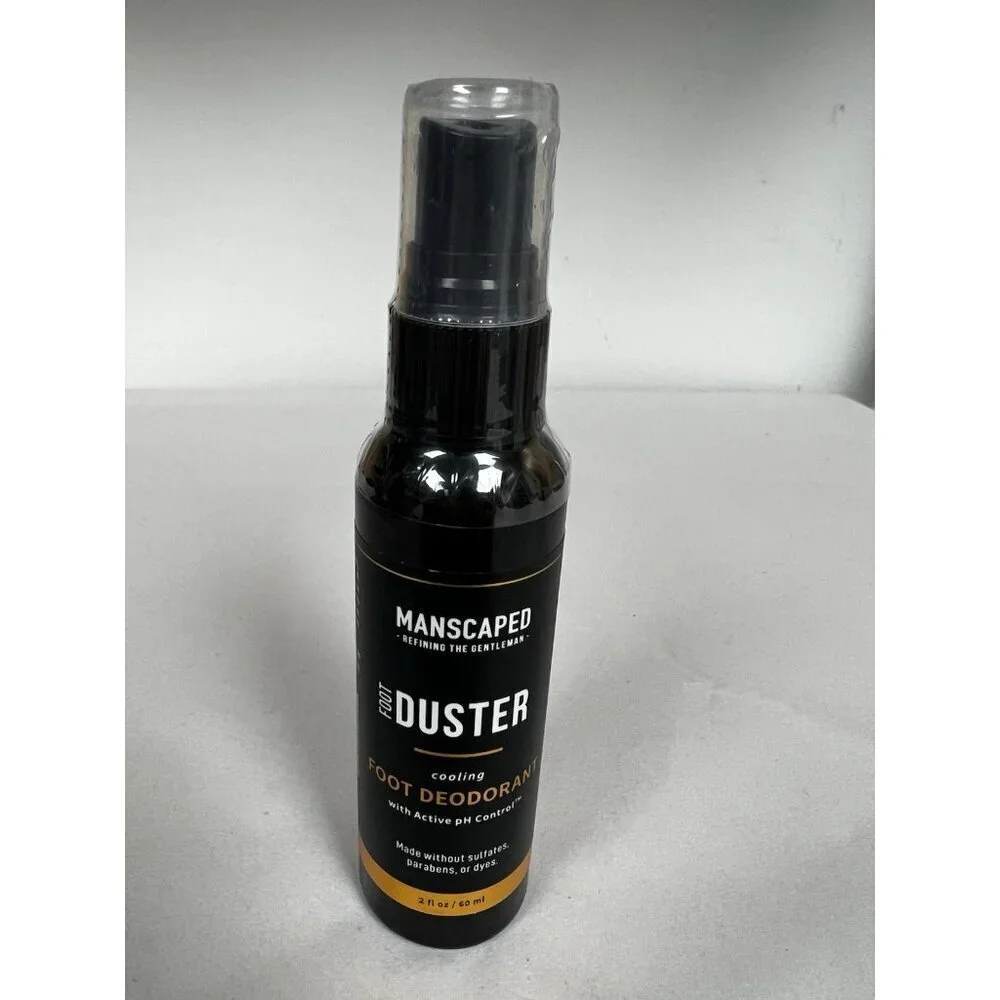 MANSCAPED® The Foot Duster™, Mens Cooling Foot Deodorant Spray 2 Oz / 60 ml New